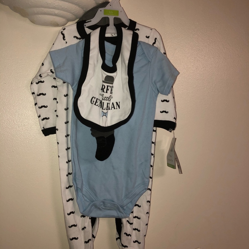 Brand new baby boy 5pc cotton sleeper with tags